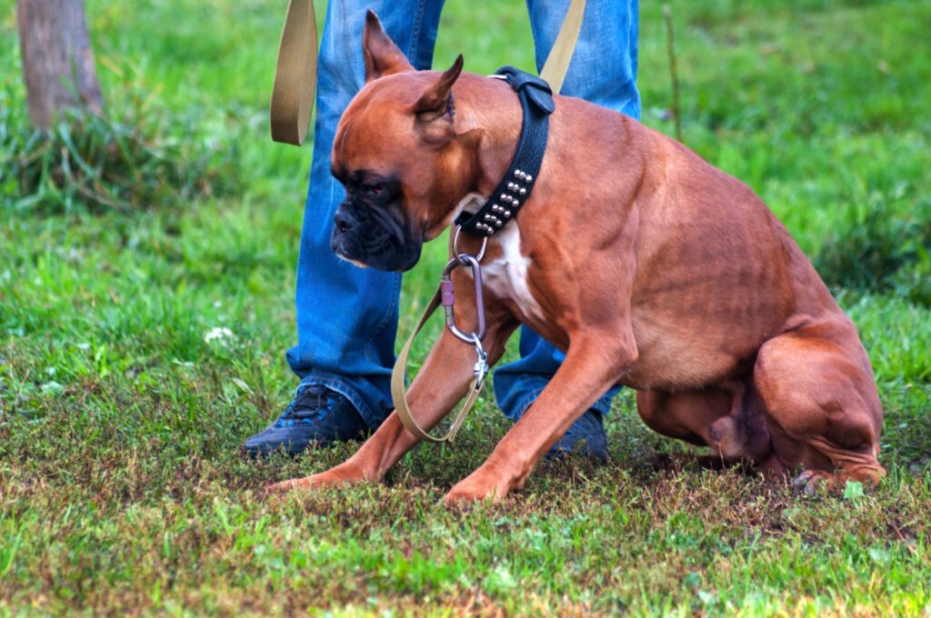 Boxer dog training