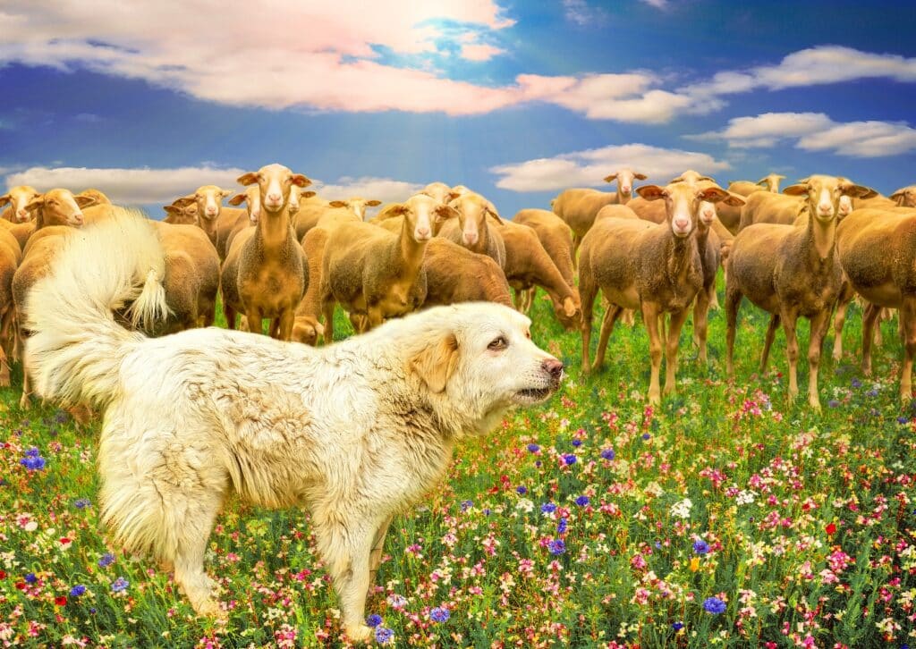 Great Pyrenees with other animals