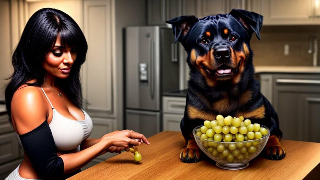 Rottweilers Eat Grapes